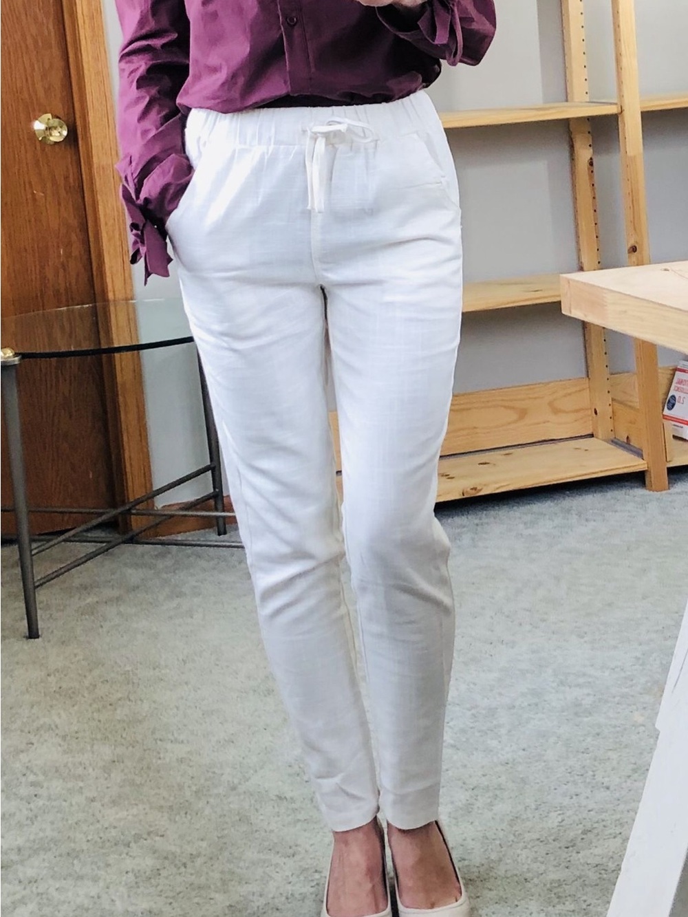 Hot & Delicious Ivory Drawstring Pants
